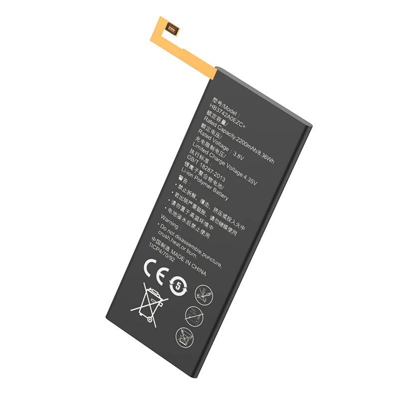 Заводская оптовая продажа полимерный литий-ионный аккумулятор 2200 мАч gb t18287 перезаряжаемая батарея для мобильного телефона huawei p8