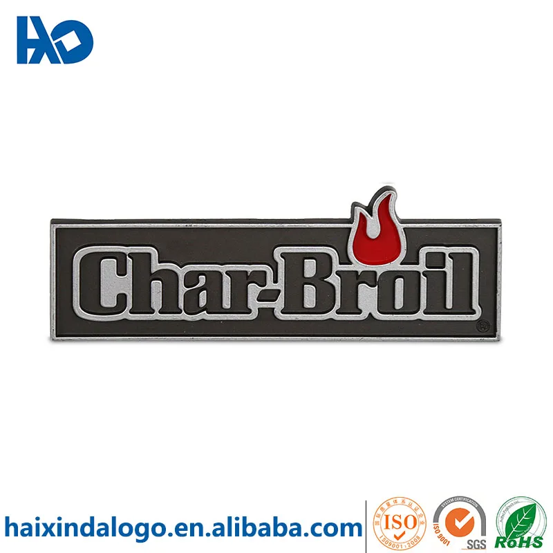 China manufacture custom embossed logo aluminum anodized label plate logo
