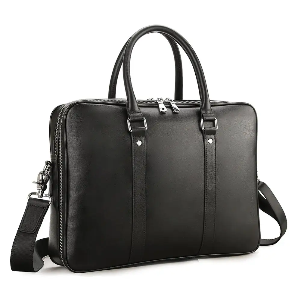 classic black business bag leather handbag Alibaba