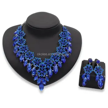 KJW121 Promotion wholesale african jewelry sets necklace costume jewelry necklace and earring sets for women