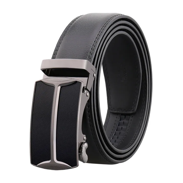 Custom Wholesale Automatic Sliding Leather Belt Men Genuine Leather ...