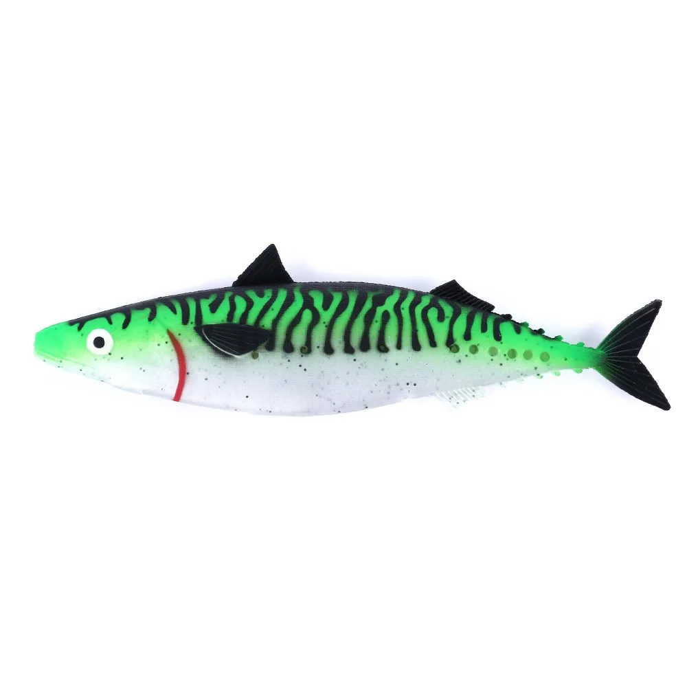 FishLab MAS-10-GM Mackerel Soft Swimbait Super Fast Sinking Green Mackerel  10 16 oz