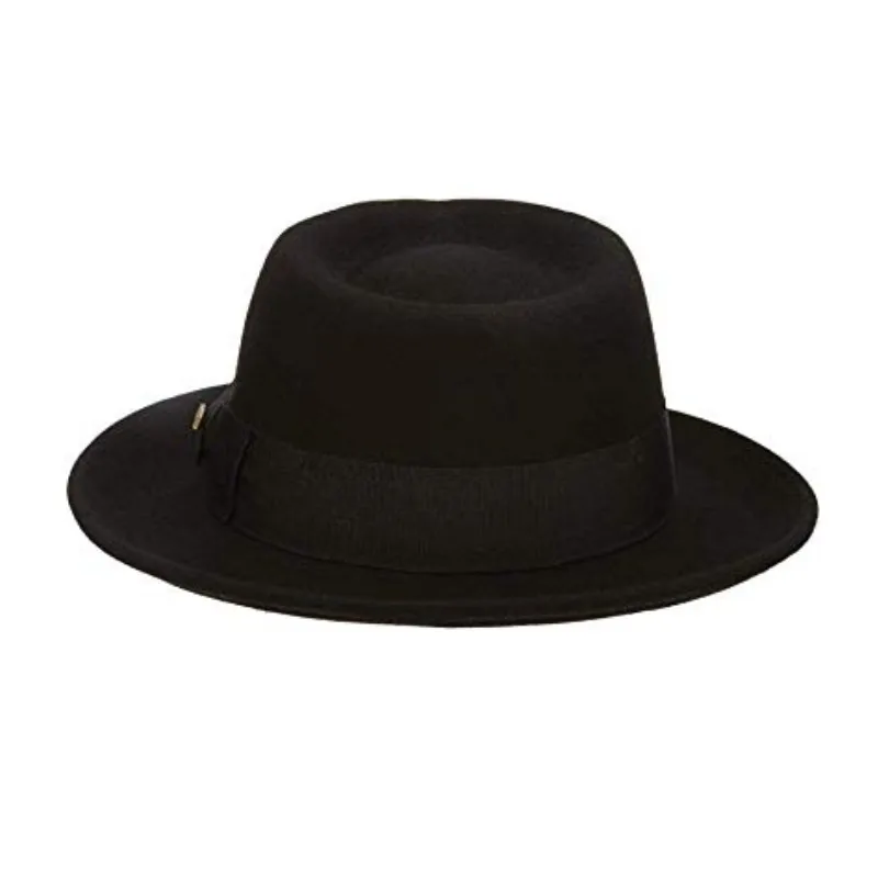 Cappello Fedora Classico In Lana Bordeaux Con Fascia In Pelle - Foto 11