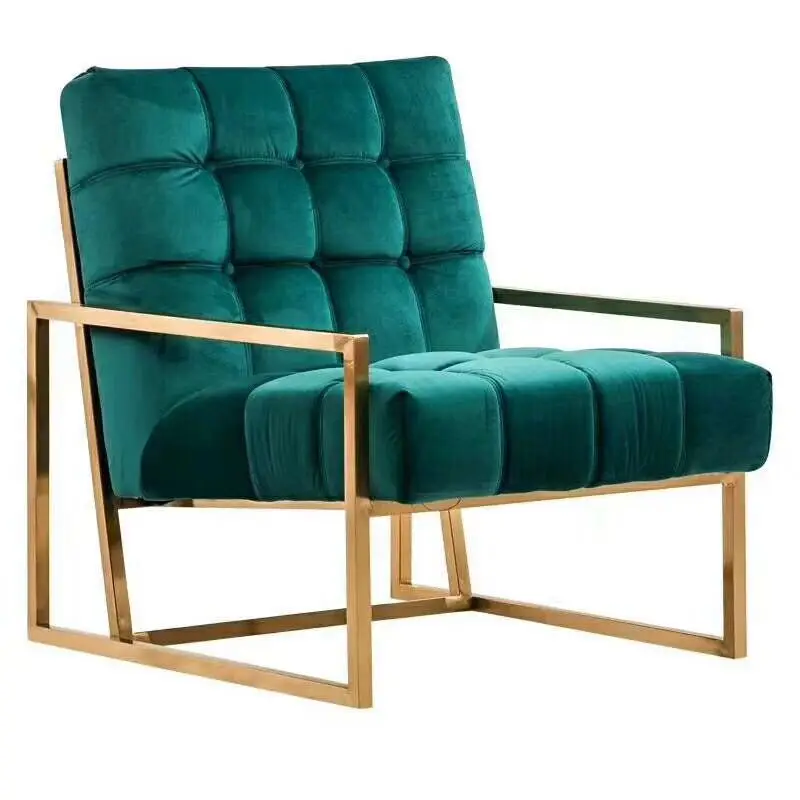 Mid Century Design Blue Velvet Customizable Velvet Fabric Jonathan Adler Lounger Goldfinger  Gold Dining Chairs