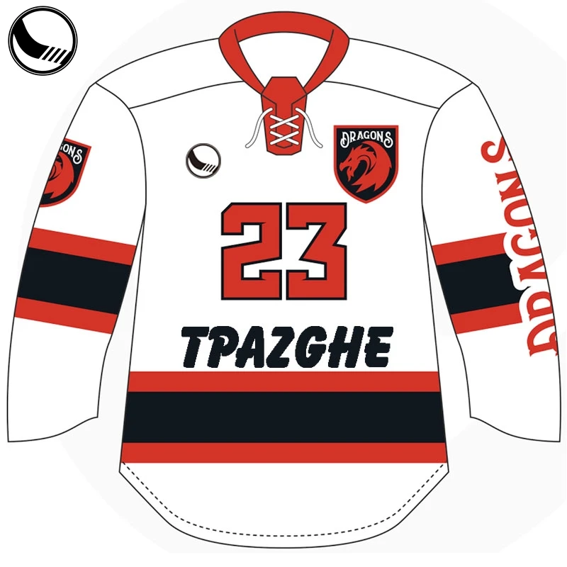 Custom Made Lace up European Ice Hockey Jersey