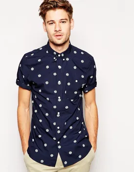 Shirt With Daisy Print/cotton Fabric Mens Casual Shirts/men Short ...