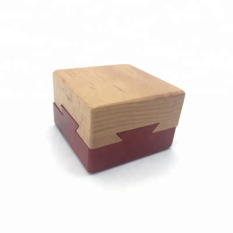 Secret Puzzle Box Brain Teaser Games Wooden Gift Hidden Diamond