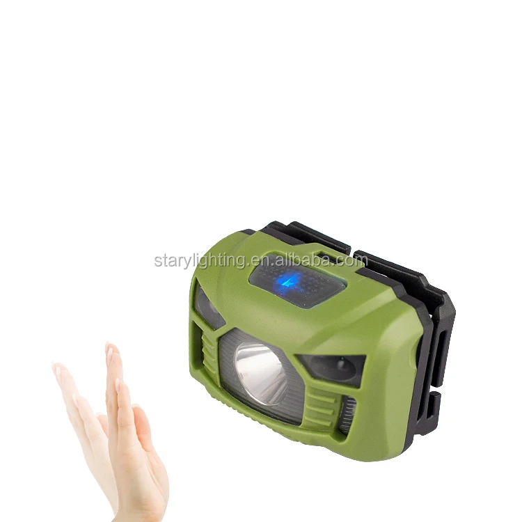 STARYNITE Double Led Headlamp Adjustable Plastic Head Lights Flashlight Powered by 3 Aaa Batteries with Red Lights
