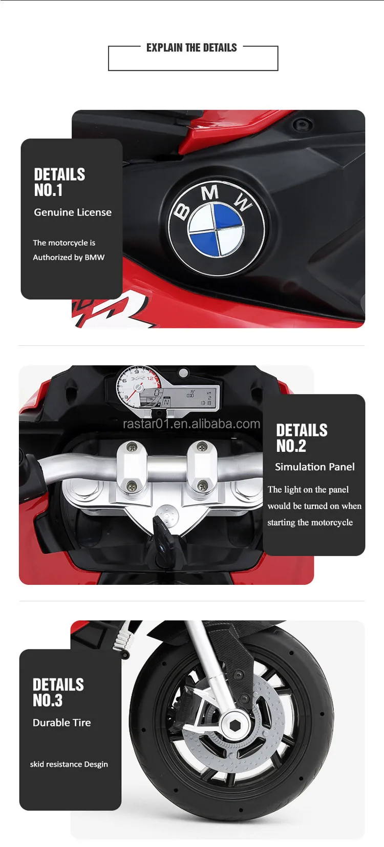 Rastar Bmw Electric Kids Ride On Motorcycle 121v 6v Ride On Toy Car