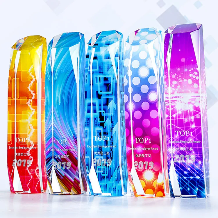 Βραβείο Χονδρικής Pujiang K9 Custom UV Printing New Design Crystal Glass Cube