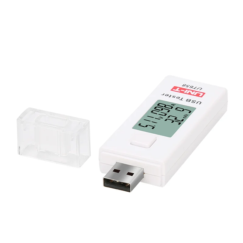 USB-тестер UNI-T UT658B, вольтметр, амперметр, цифровой ЖК-монитор напряжения, измеритель емкости, 9 В, 3 а, с подсветкой