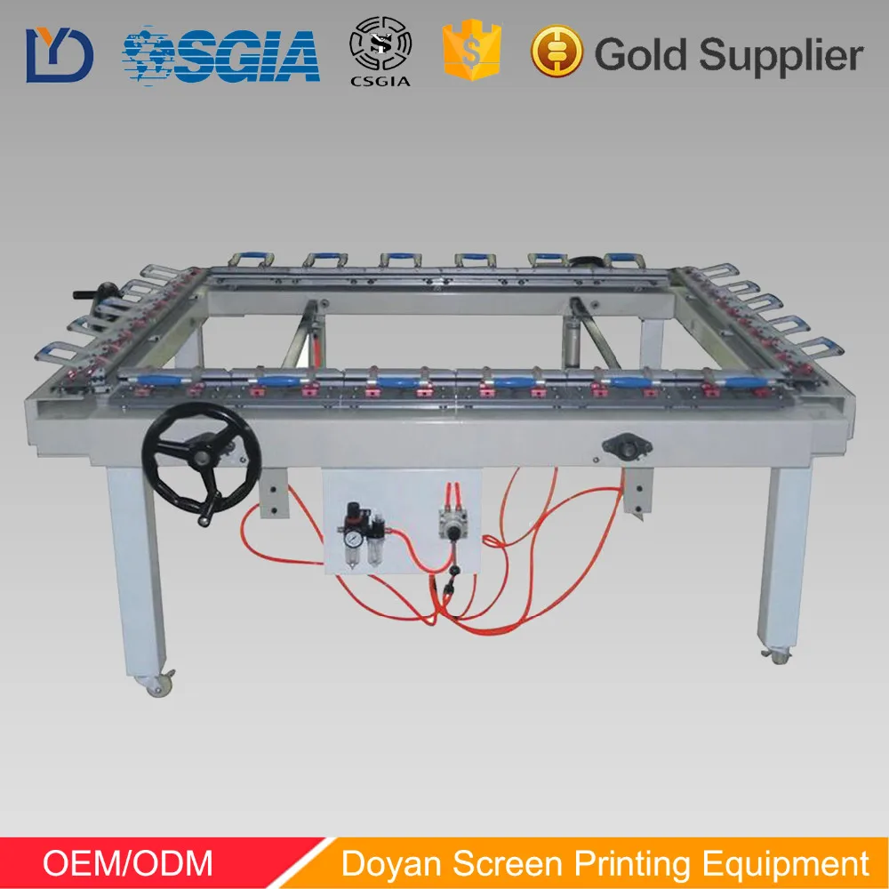 Screen Printing Pneumatic Mesh Stretch Machine With Single Clamp
