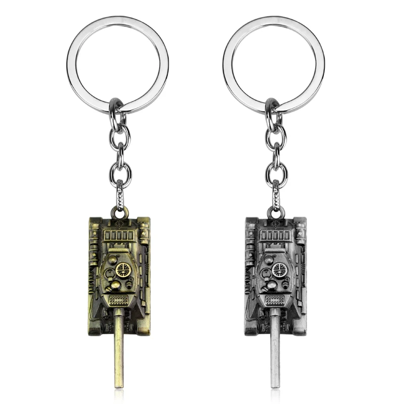 Game Jewelry World of Tanks Keychain WOT Tank Badge Key Ring Pendant Men Jewelry