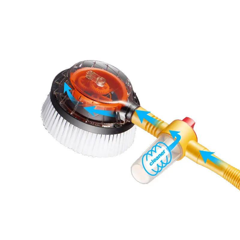 Portable Car Wash Brush Extendable Pole Wash Automatic Rotating Brush