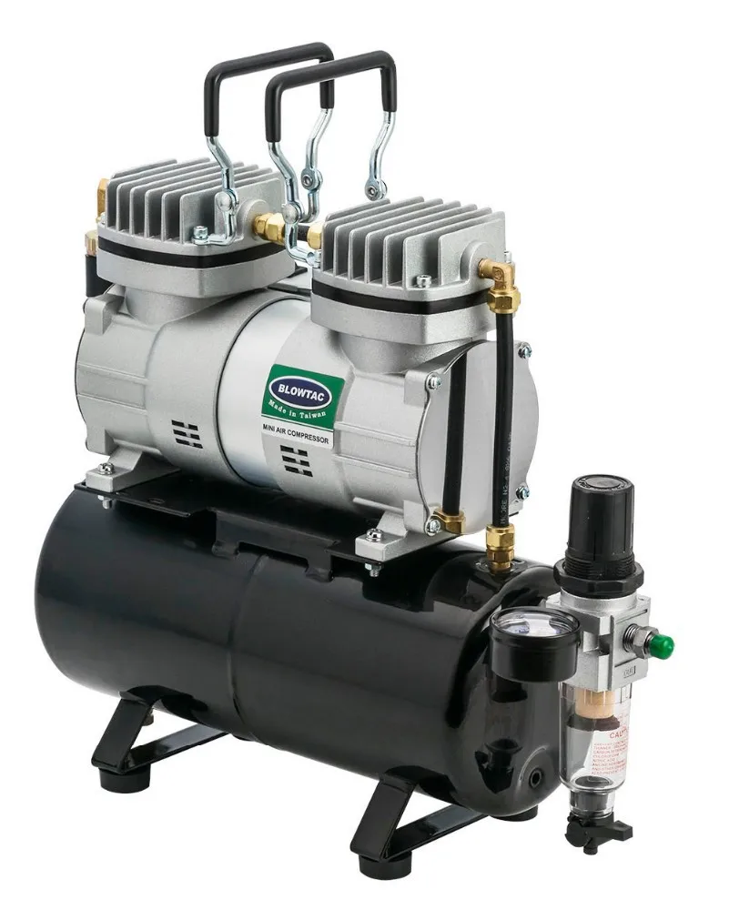 1/6HP Mini Air Brush Compressor w/3.5L Tank & Gauge