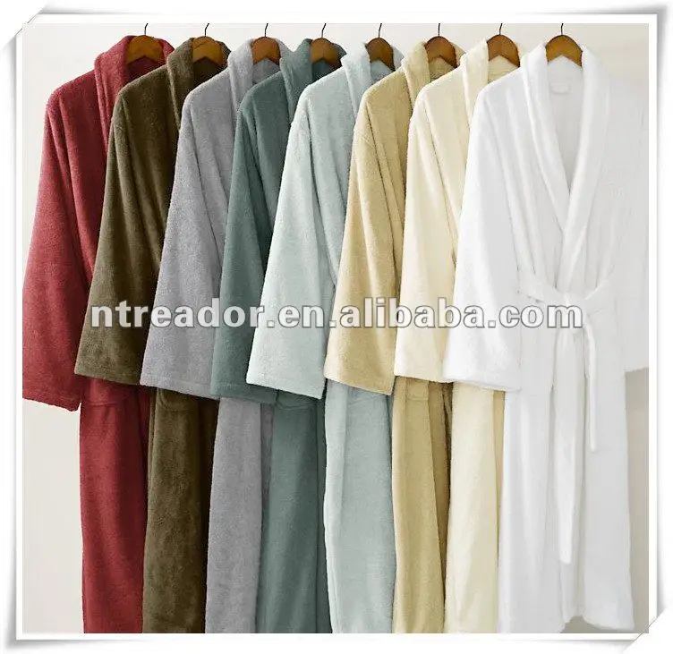 luxury white customized unisex bath robe 100% cotton
