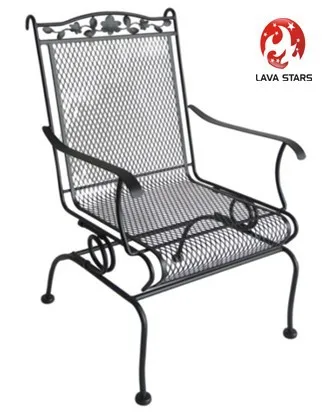 steel wrought iron outdoor motion chair