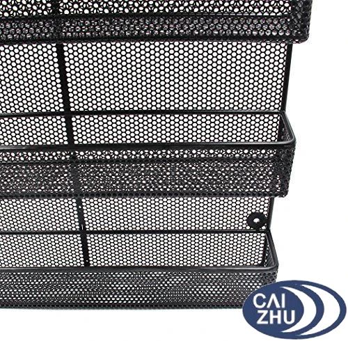 Wire Spice Rack 4 Tier Shelf Storage Wall Mount Kitchen Organizer Large ...