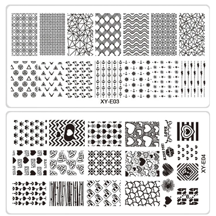 
Прямоугольный штамп для дизайна ногтей пластина для дизайна ногтей шаблон штамповочные пластины для дизайна ногтей на заказ 