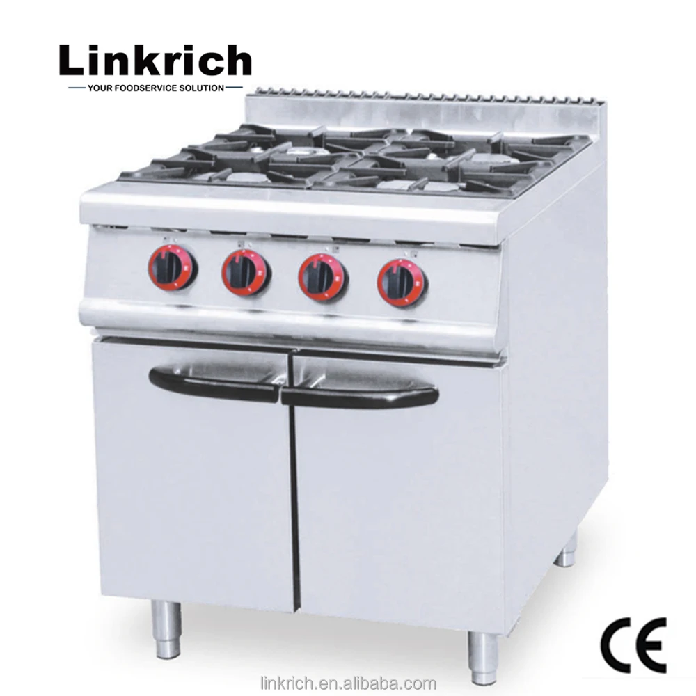 Commercial Kitchen Professional Electric 4 Burner Gas Cooking Range With Cabinet Prices View 4 Burners Gas Range With Gas Oven Linkrich Product Details From Guangzhou Linkrich Machinery Development Co Ltd On Alibaba Com