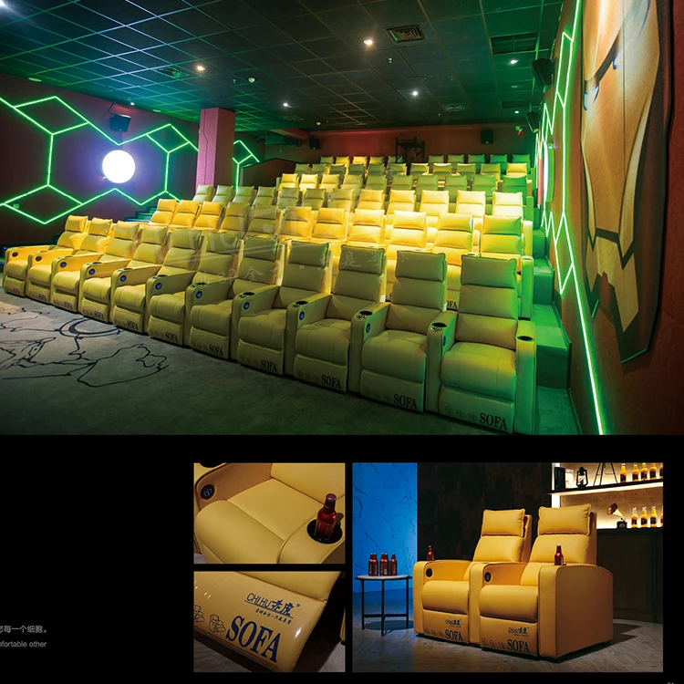 Comfortable Home Theater Cinema Seating Recliner Chair
