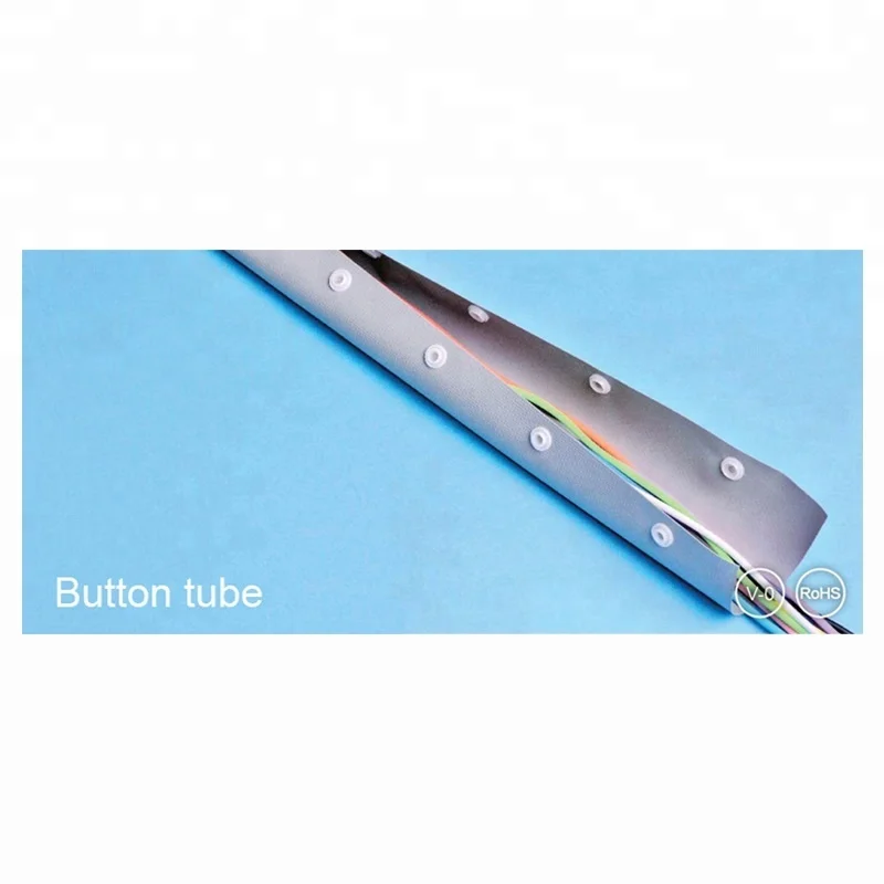 Manufacturer High Quality PVC Button Wrap Cable Management Sleeve