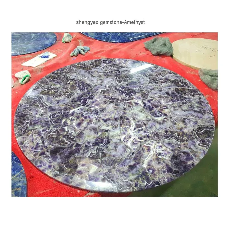 Amethyst Marble Dining Table Set for Counter Top Wall and Flooring Marble Table