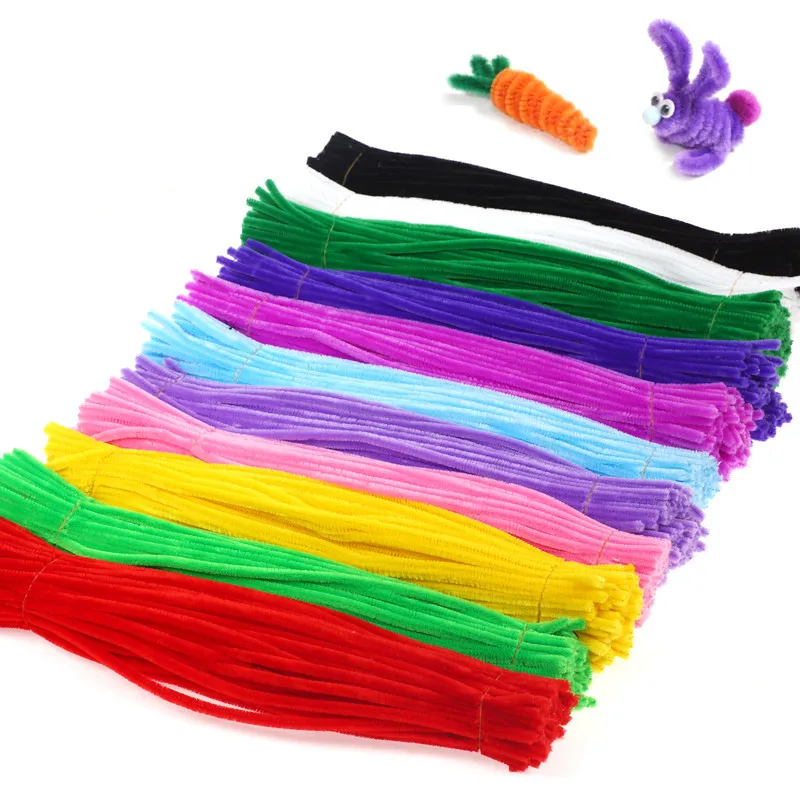 Menkey 150 Pieces Pipe Cleaners Chenille Stem Solid Color Pipe Cleaners Bulk for HalloweenChristmas DIY Craft Supplies Thick Pipe Cleaners Chenille Stems