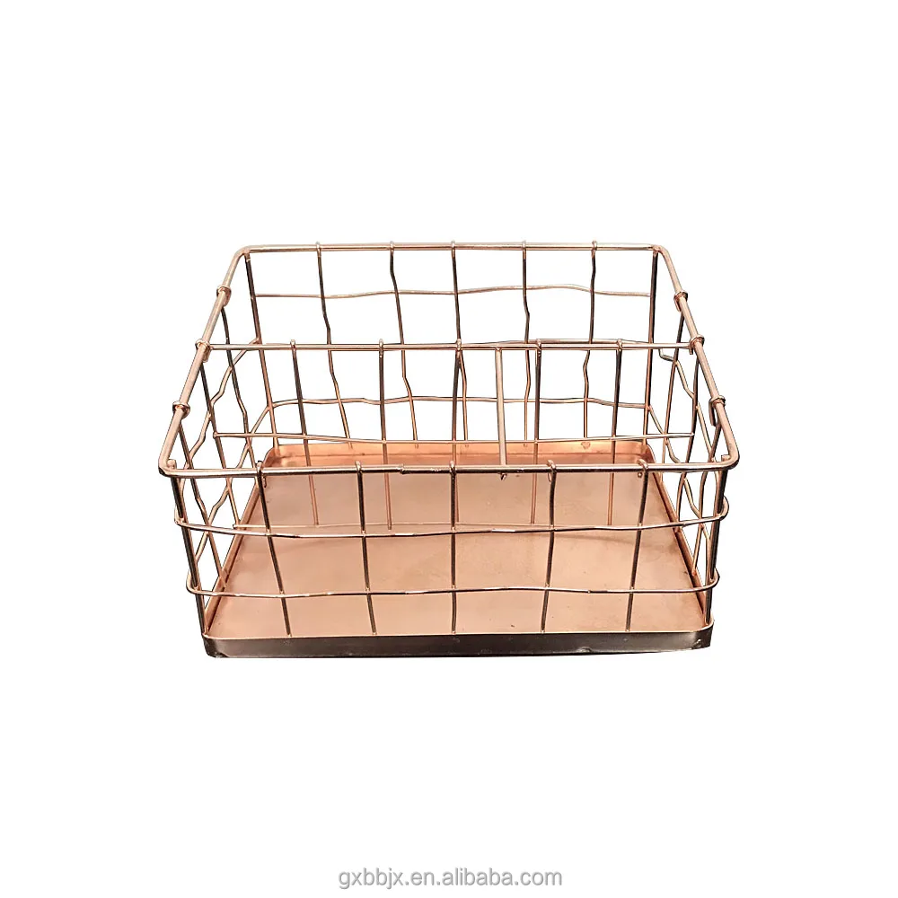 Прямо Продажа с фабрики в Китае, дешевая корзина для хранения с тремя слотами для макияжа из розового золота или белого цвета