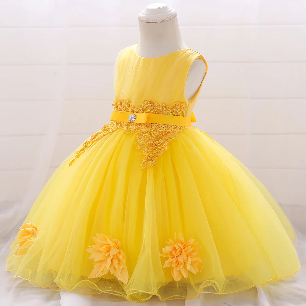 Желтое платье для девочки