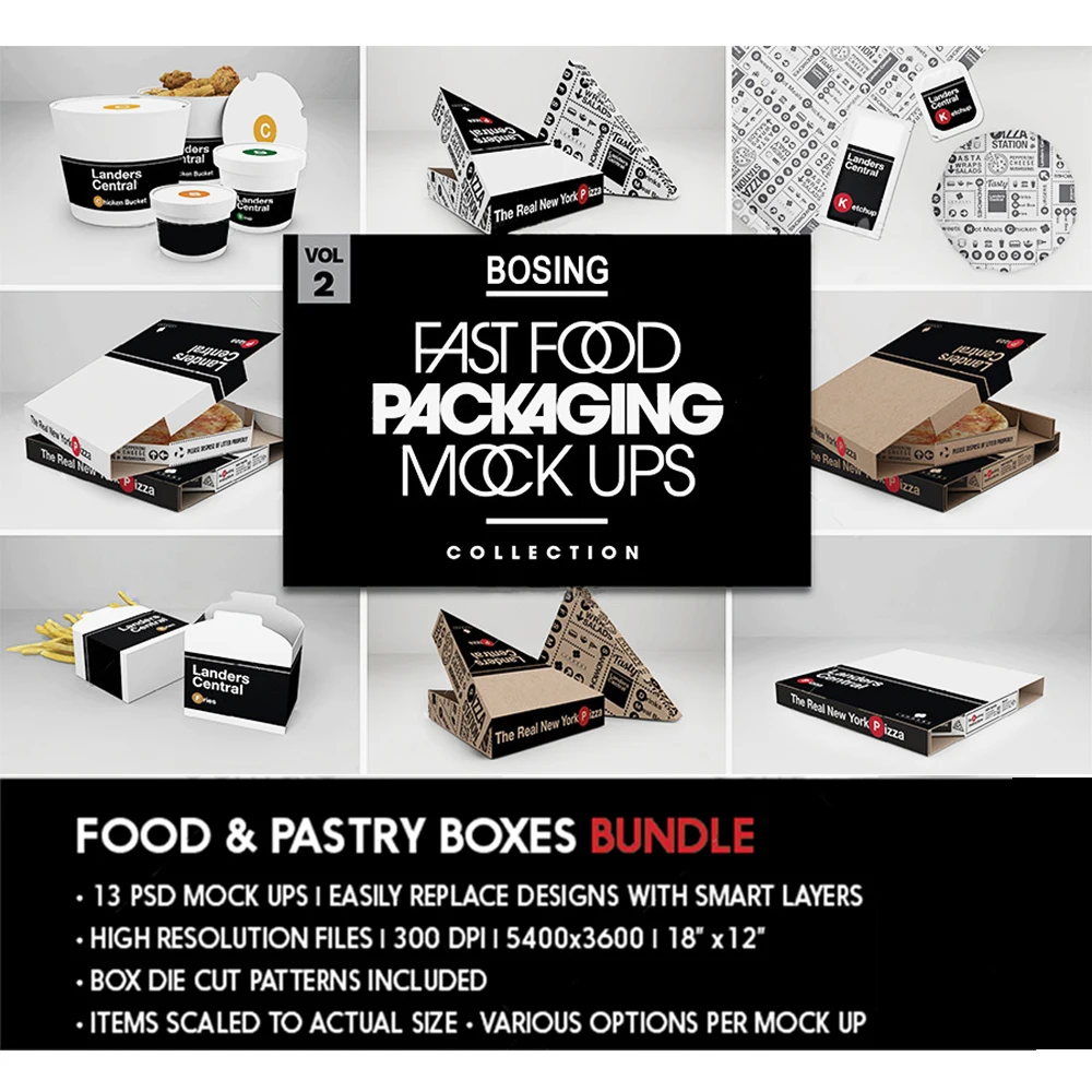 Food Packaging Hamburger Packing Paper Box Burger Box