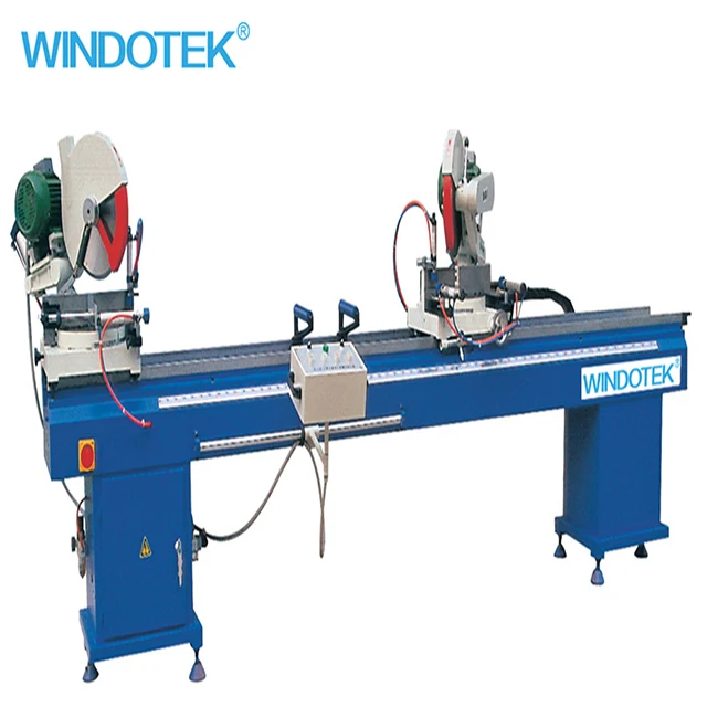 Aluminum PVC UPVC Profile Double Heads Cutting Saw Machine