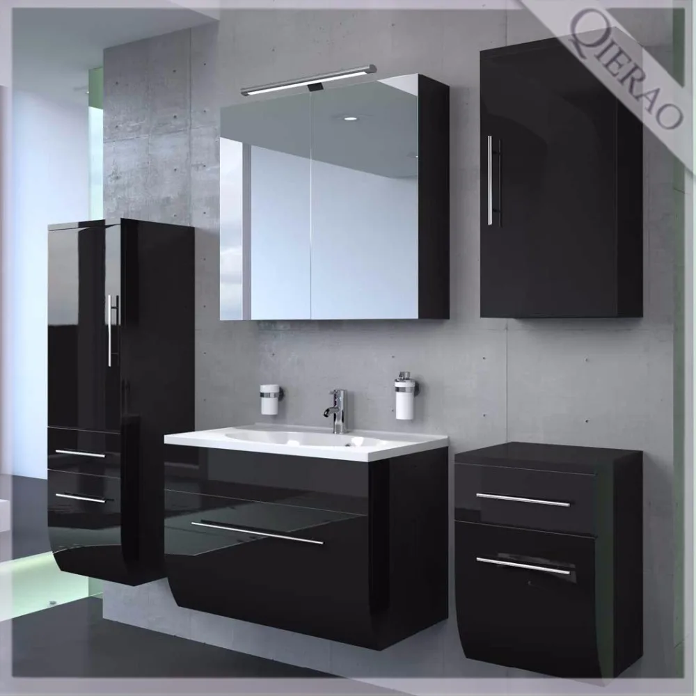 High Gloss Bathroom Cabinet Poland Furniture Set With Ceramic Sink Buy Ceramic Bathroom Set