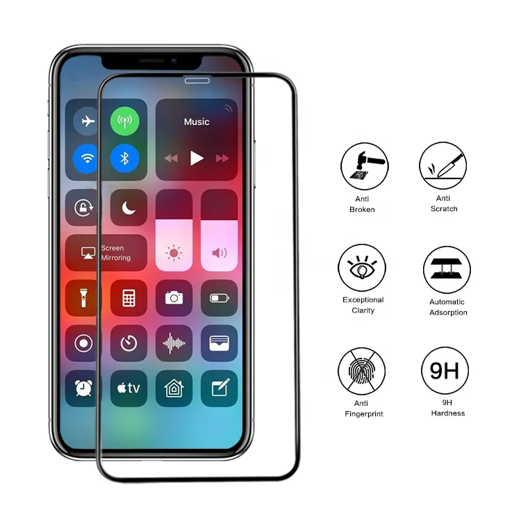 Оптовая продажа с фабрики 9H Премиум полное покрытие 5D Закаленное стекло протектор экрана мобильного телефона