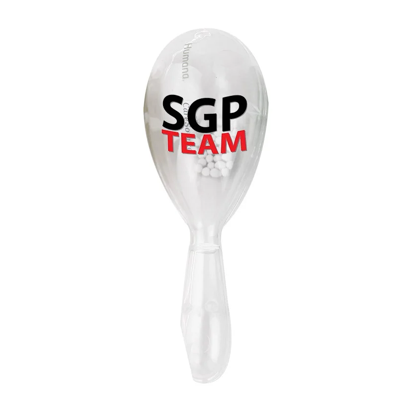 Прочная пластиковая детская игрушка с логотипом на заказ, перкуссионный инструмент, Хлопушка, мини ручной шейкер, песочный молоток, шумогенератор