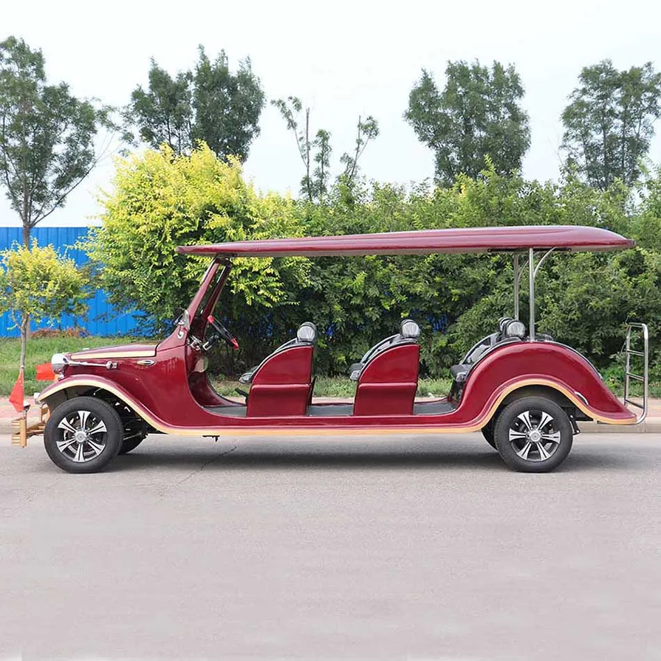 Классический винтажный автомобиль на батарейках, электрическая экскурсионная тележка