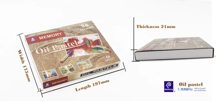 Память 24 цвета масляная пастель нетоксичный восковой Набор цветных карандашей для детей