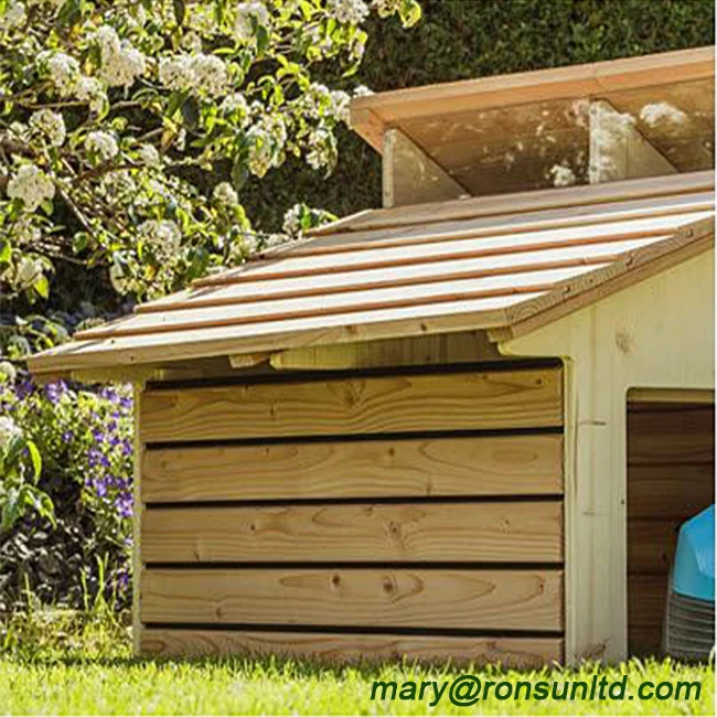 Hot Sale Wooden Robot Mower Garage Modern Wood Garage Robot Lawn Mower  Garage