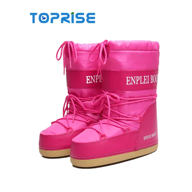 
Легкие теплые зимние водонепроницаемые сапоги до середины икры для детей женщин мужчин 