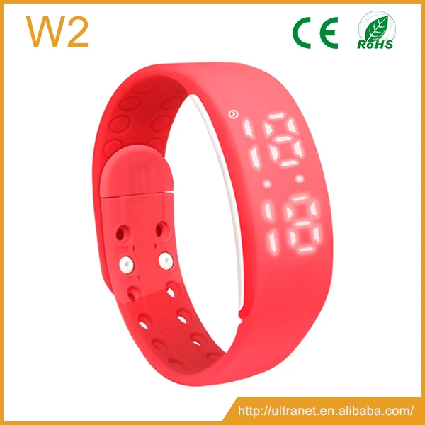 Rechargeable USB Charging Watch 3d Pedometer Wristwatch for Men and Women