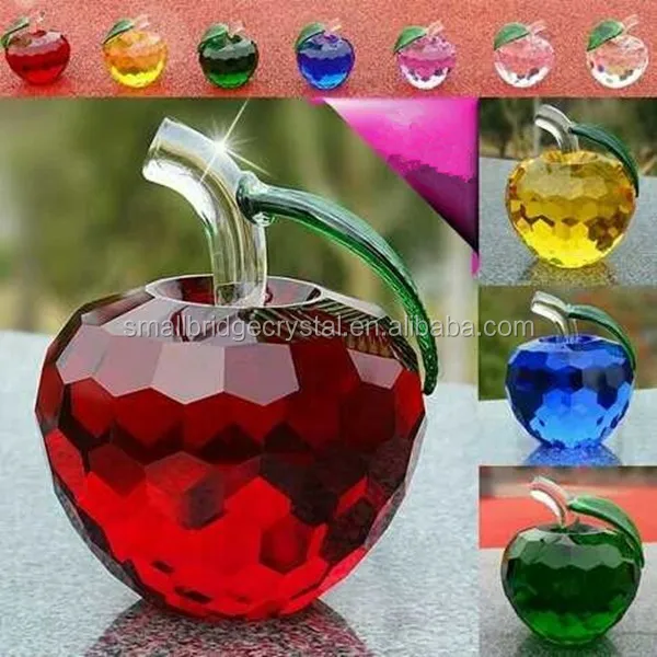 Wholesale k9 facted red crystal apple