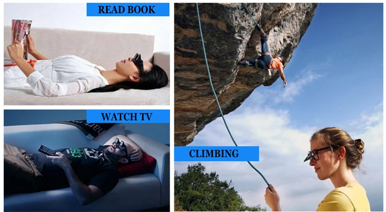 Prism Belay Glasses for Rock Climbing Plastic Material with High Reflective Optical Prism