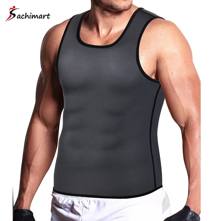 Men Neoprene Vest Sweat Shirt Sauna Suit Slim Weight Loss Workout Body Shaper 