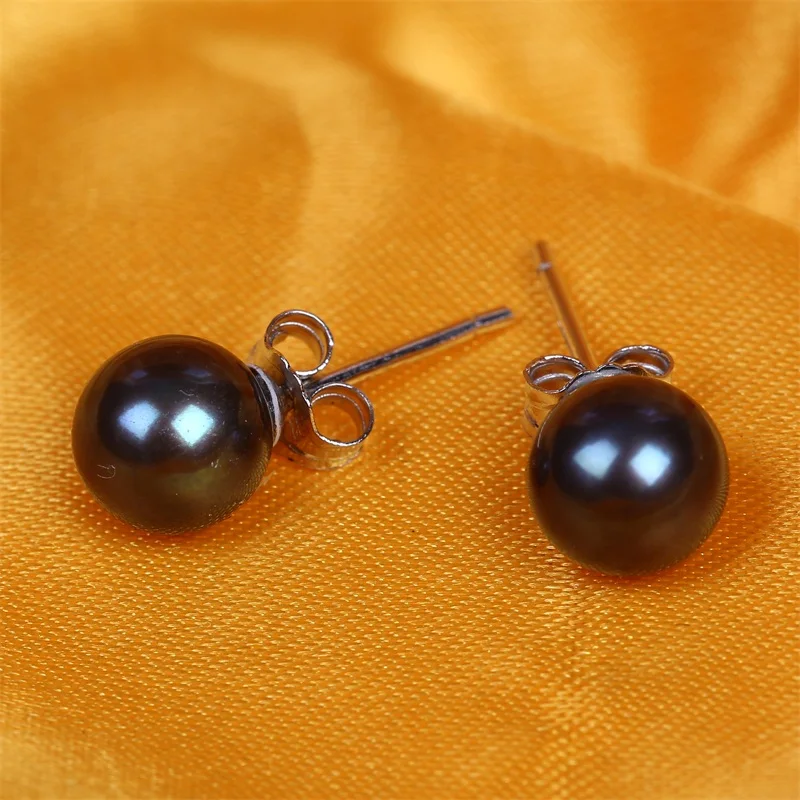 Halley’s Comet - 7mm AAA Perfectly Round Freshwater hotsell Pearl Earrings