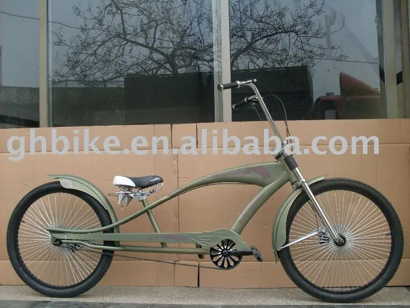 chopper style bicycle frame