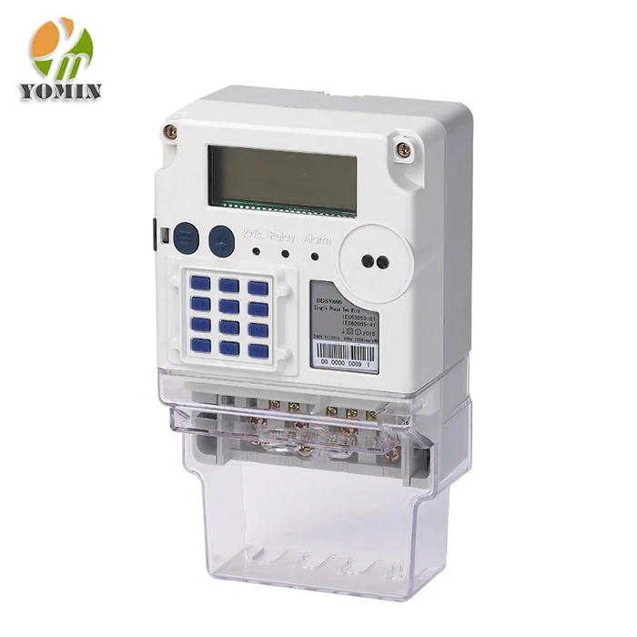 Single Phase Split Keypad Digital Kwh Prepayment STS Electric Power Smart Analog Energy Meter