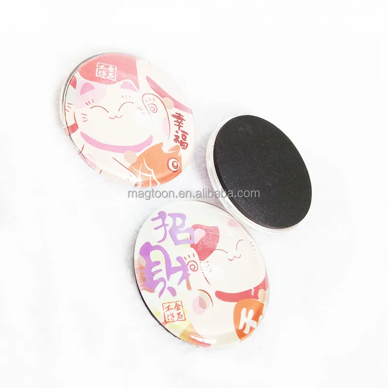 Стеклянный магнит на заказ 3d Круглый купол хрустальный стеклянный для холодильника магниты