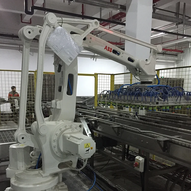 Full Automatic Robot Palletizer System for Cartons Bags Barrels Palletizing Machine