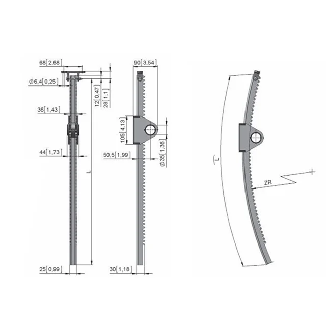 Greenhouse Window and External Shading System Pinion and Rack