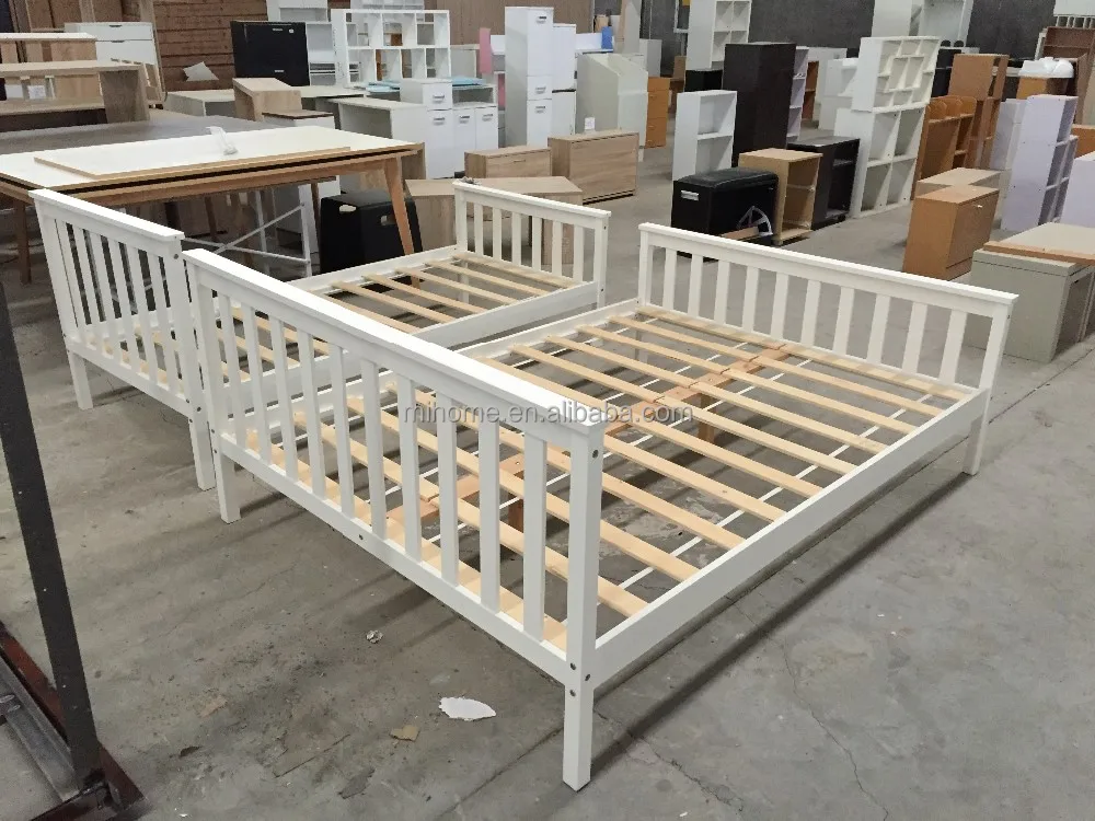 单/国王/双尺寸松木床实心木床